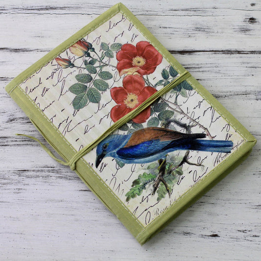 Kingfisher Memoirs Handmade Paper Journal with 48 Pages