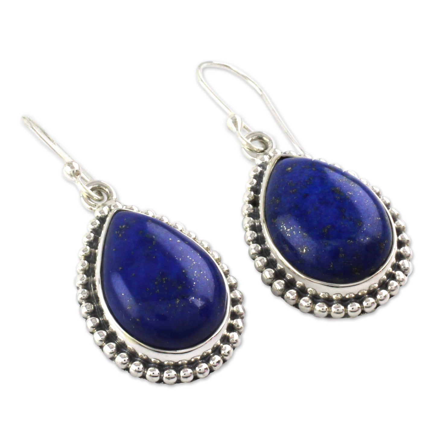 Inspiration Lapis Lazuli & Silver Teardrop Earrings