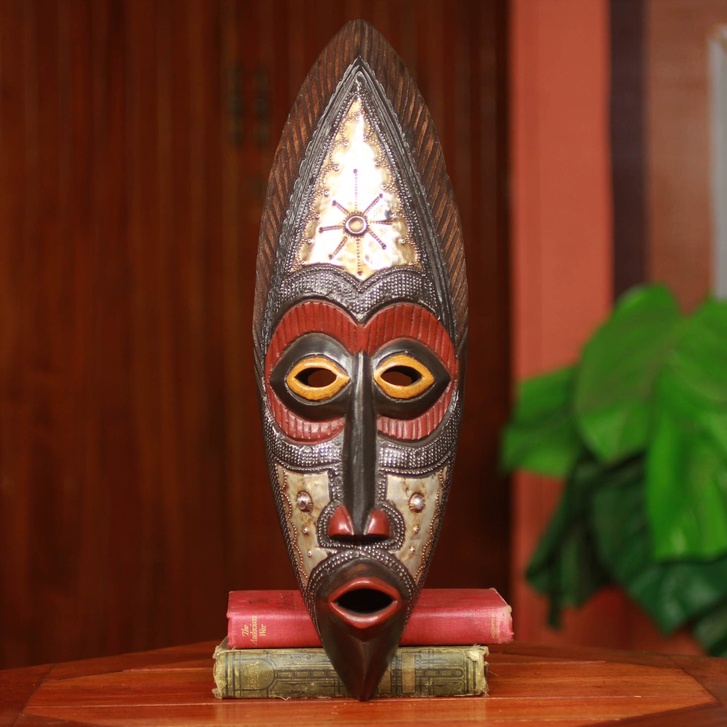 Star Deity Authentic Hand Carved Akan Tribe African Mask