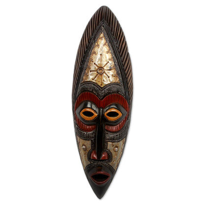 Star Deity Authentic Hand Carved Akan Tribe African Mask