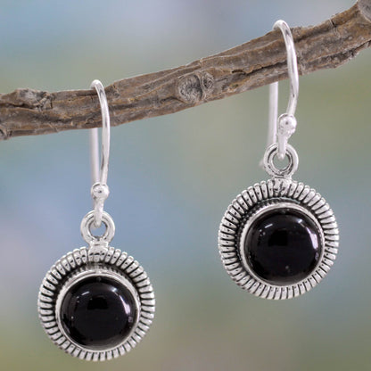 Universal Fair Trade Sterling Silver and Onyx Earrings