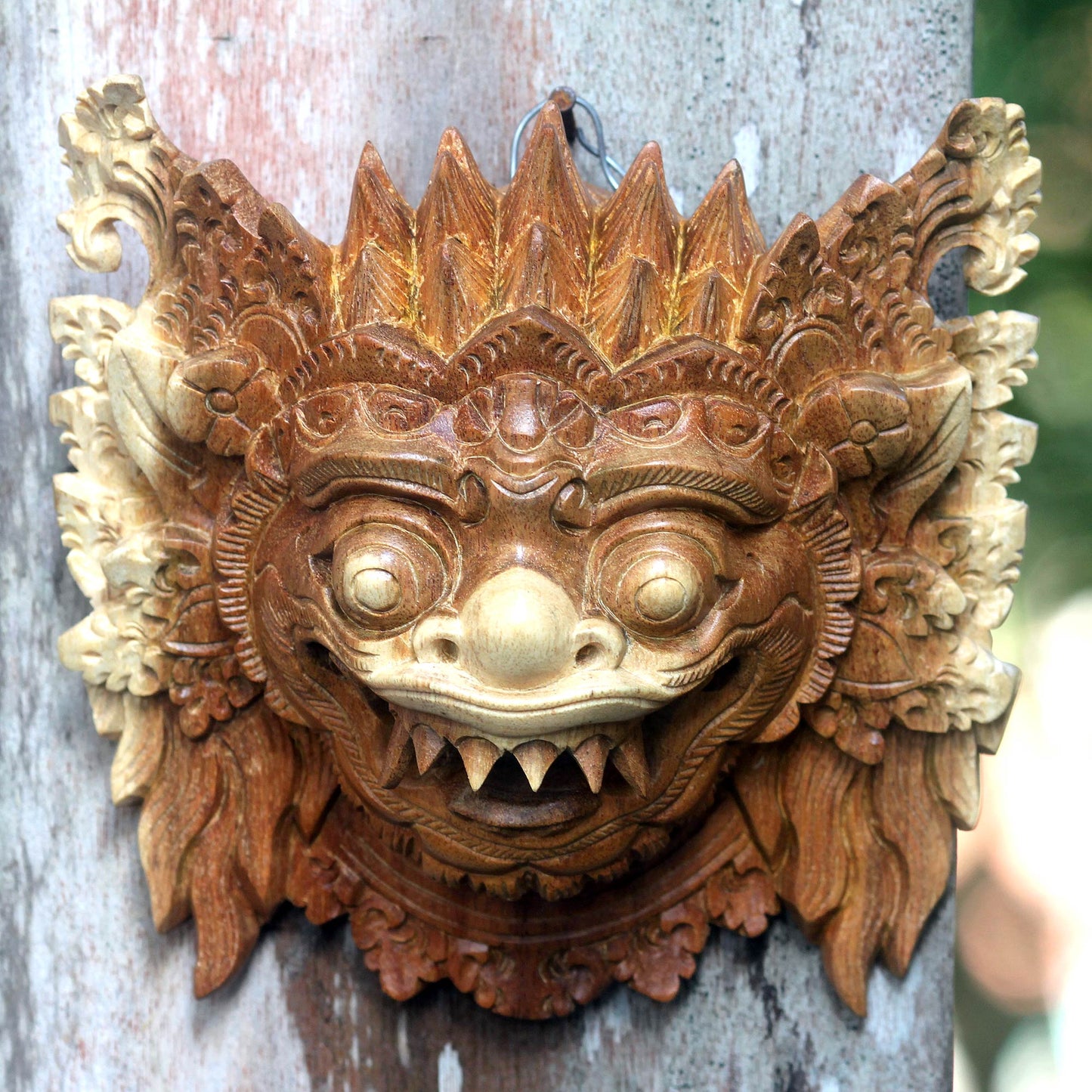 Protective Narashima Lion Hindu Protector Hand Carved Mask