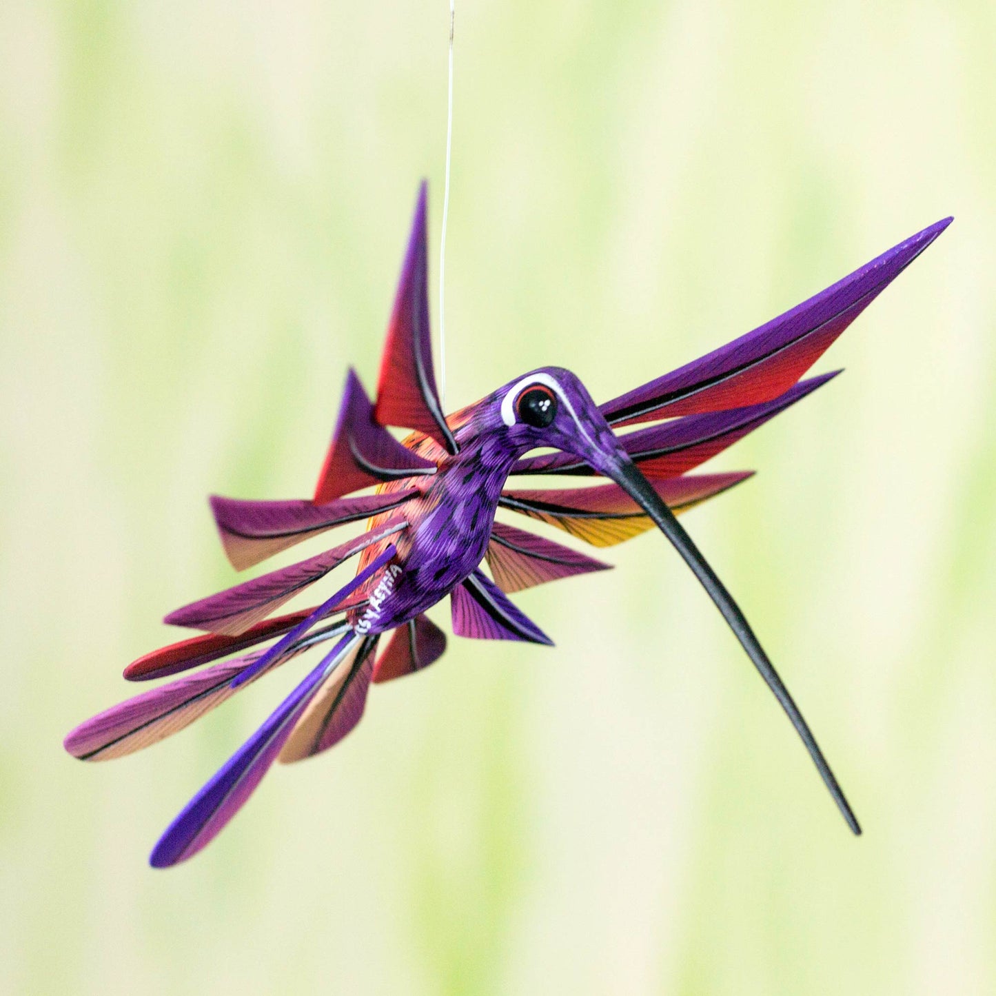 Hand Painted Hummingbird Alebrije Wood Sculpture