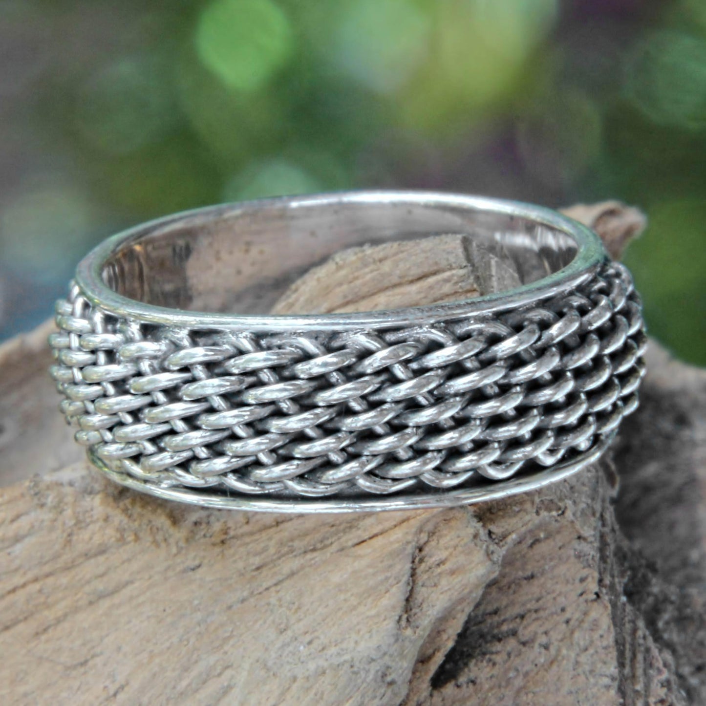 Amlapura Weave Sterling Silver Ring