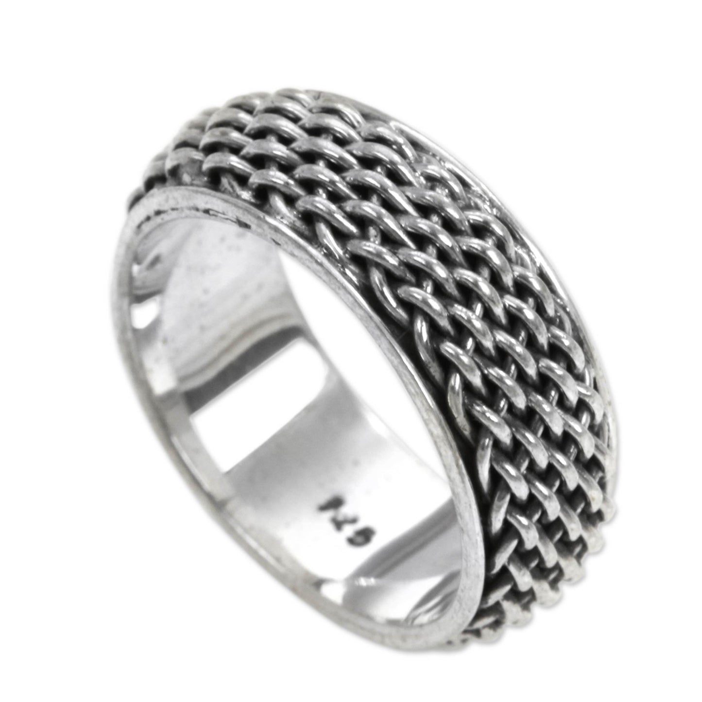 Amlapura Weave Sterling Silver Ring