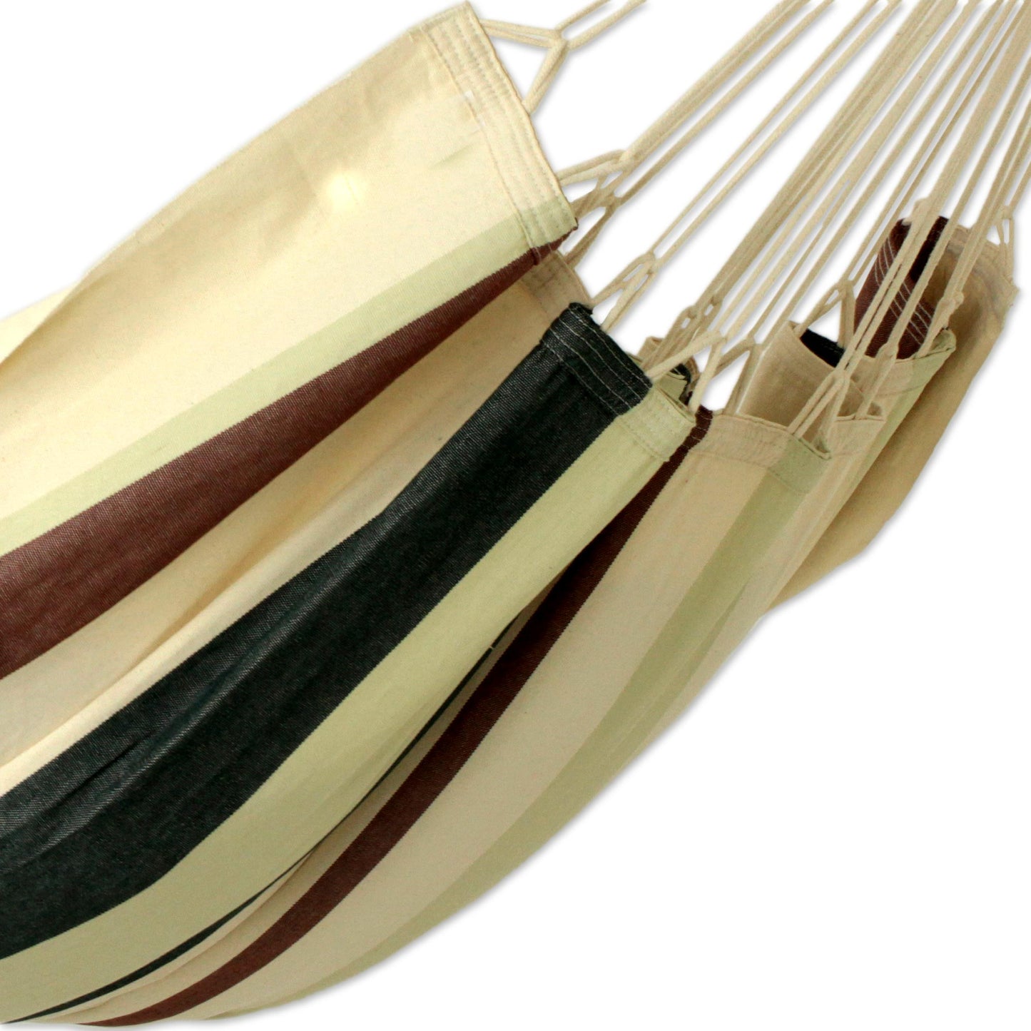 Summer Shade Brazilian Cotton Double Hammock in Tropical Tones