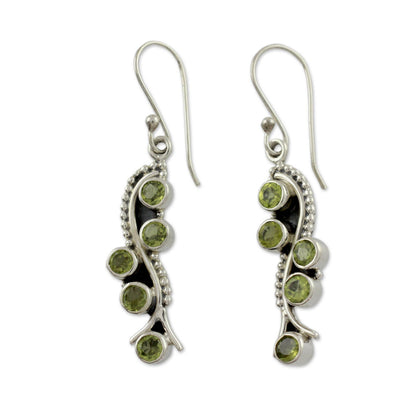 Natural Glow Sterling Silver Earrings with Peridot 2.5 Carats