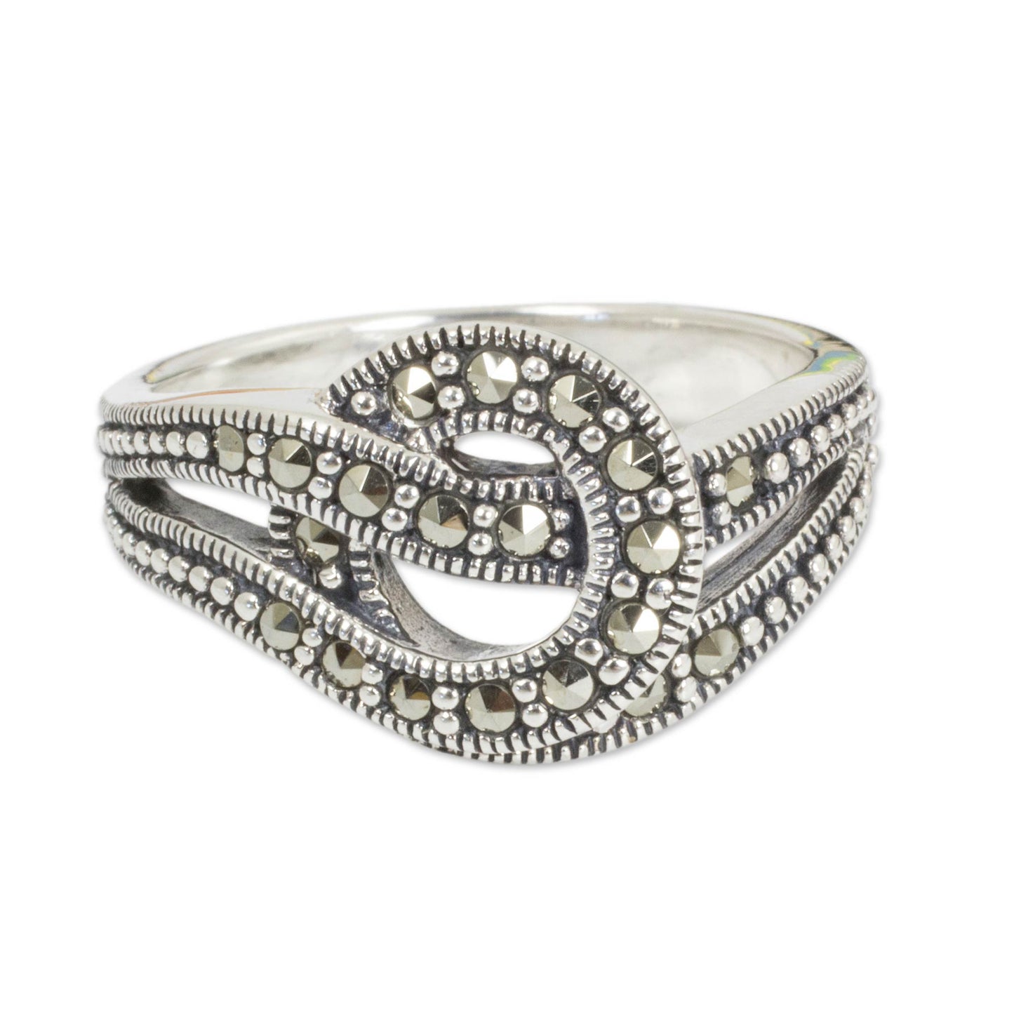 Love Knot Marcasite & Silver Ring