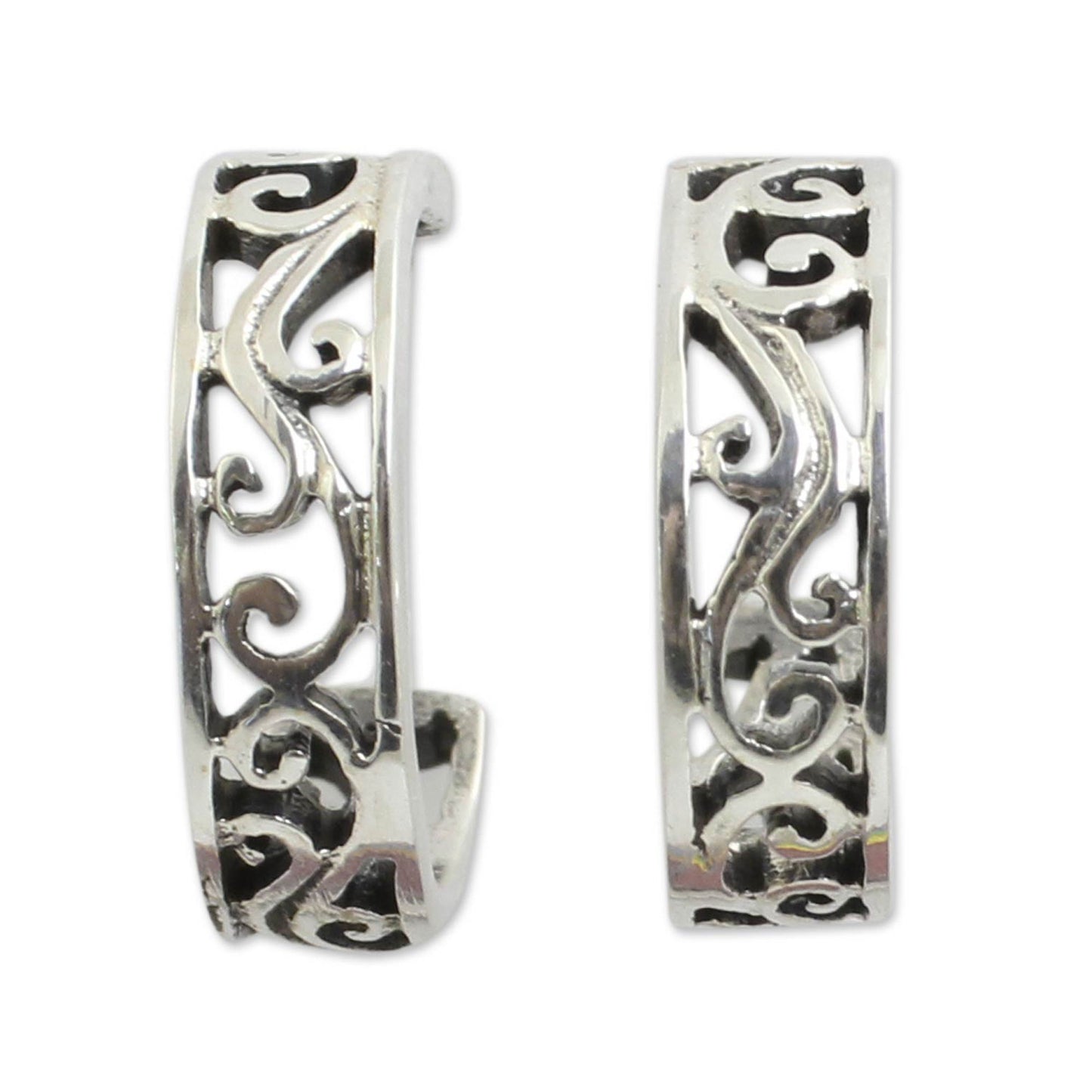 Thai Filigree Sterling Silver Earrings