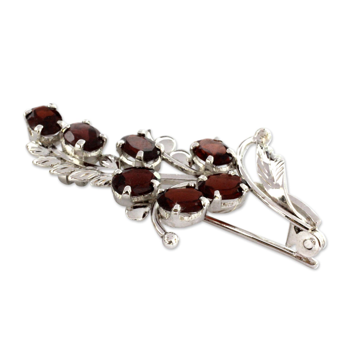 Spectacular Garnet & Silver Brooch