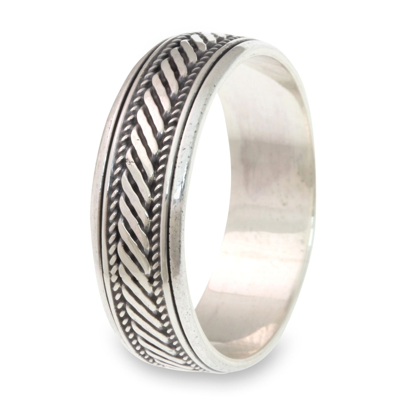 Speed Sterling Silver Handcrafted Spinner Ring