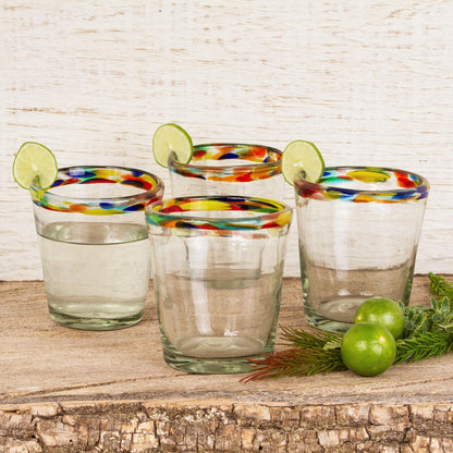 Confetti Rim Juice Glasses