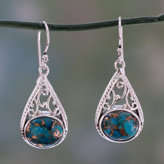 Divine Sky Sterling Silver Dangle Earrings