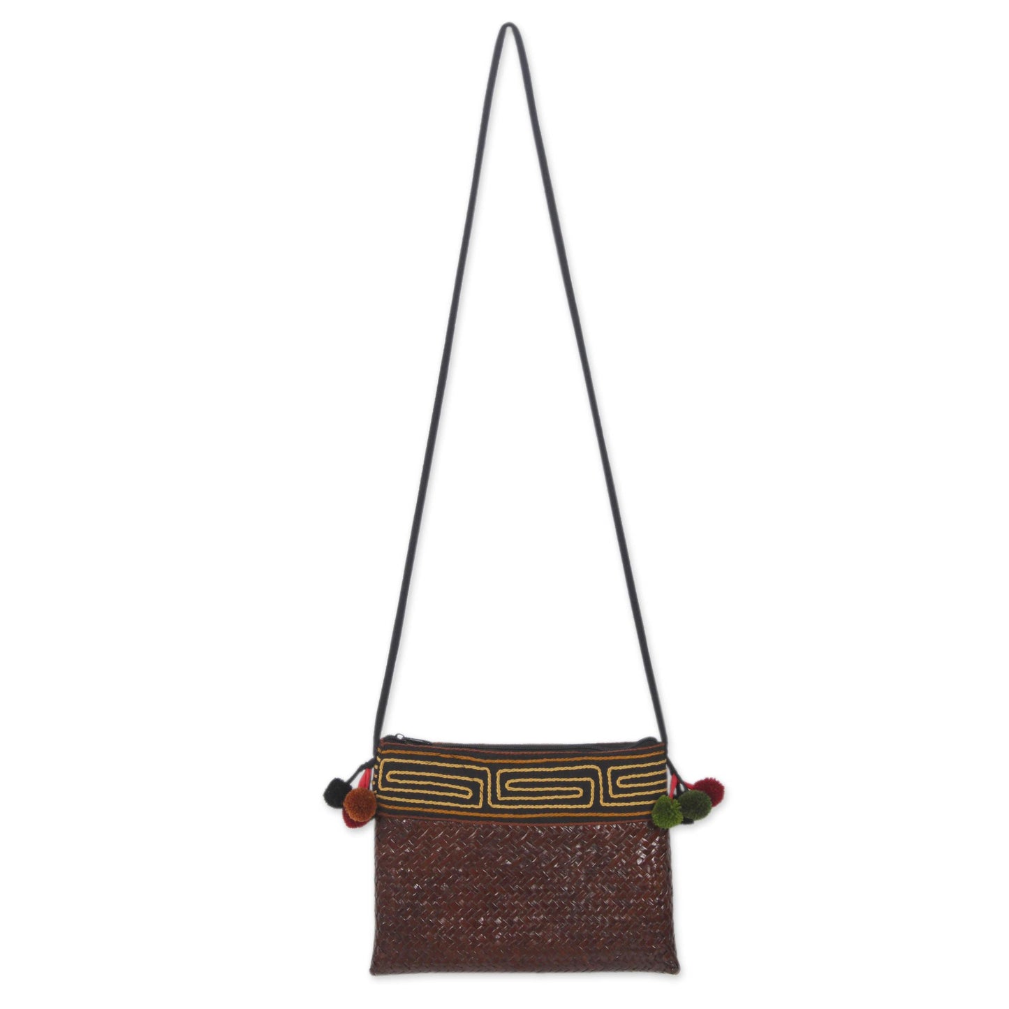 Akha Wonder of Brown Natural Fiber Hill Tribe Shoulder Bag Woven by Hand