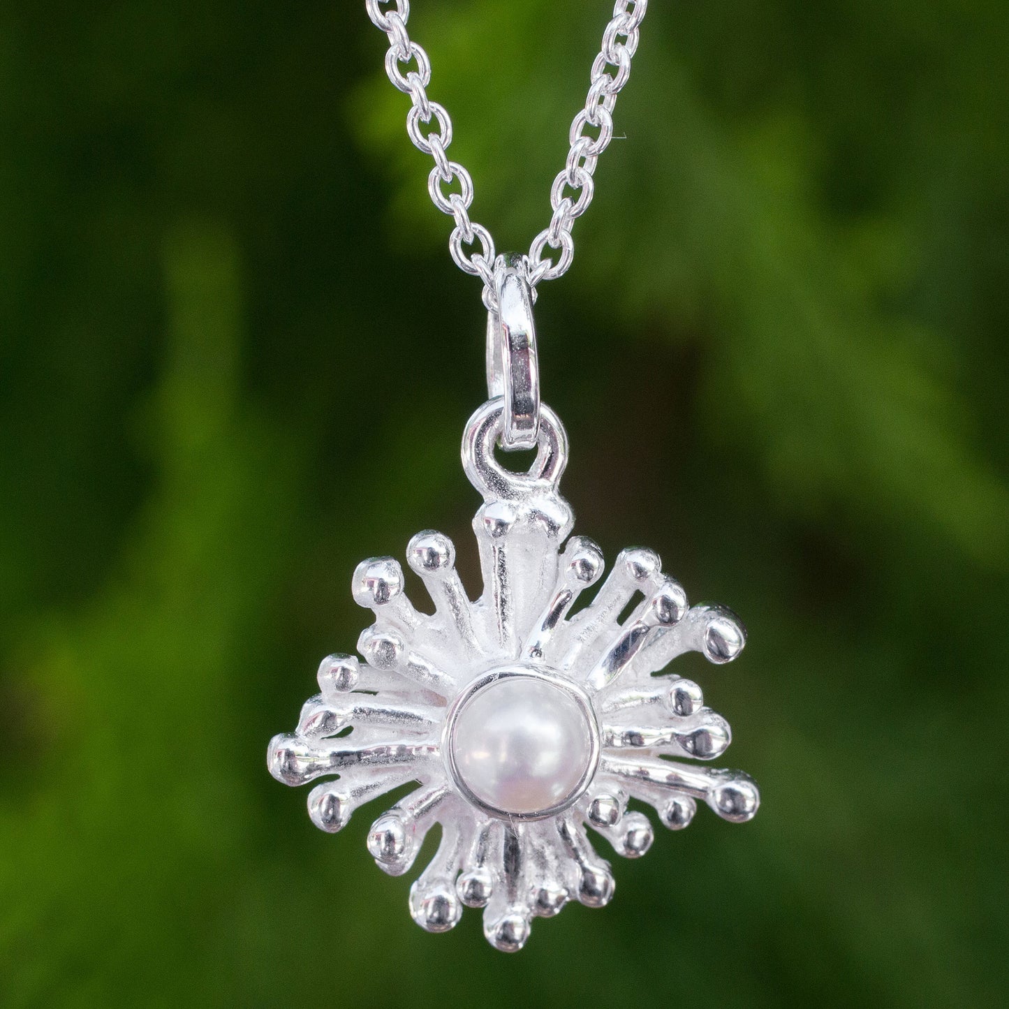 Petite Seaflower Sterling Silver Necklace