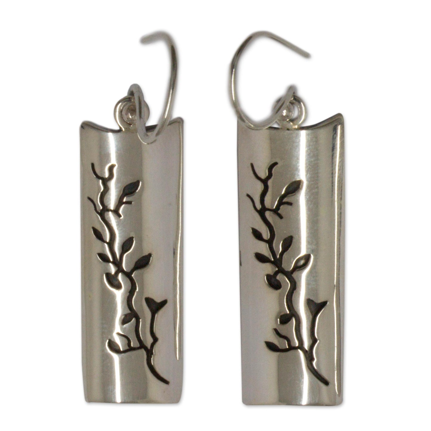 Cherry Tree Artisan Crafted Taxco Silver Hook Earrings from Mexico