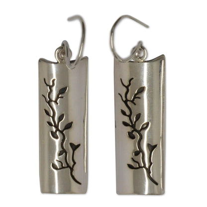 Cherry Tree Artisan Crafted Taxco Silver Hook Earrings from Mexico