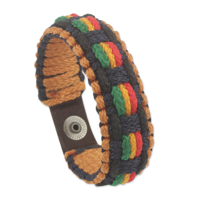 Good Vibes Men's Colorful Woven Wristband Bracelet