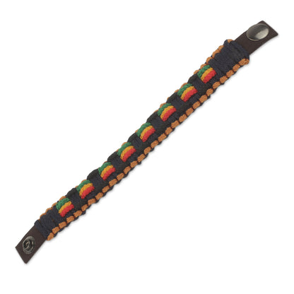 Good Vibes Men's Colorful Woven Wristband Bracelet