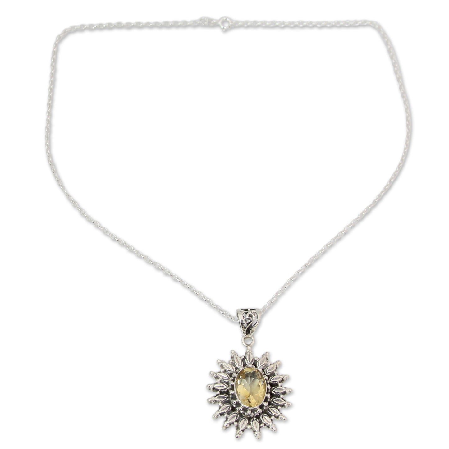 Eternal Radiance Citrine Pendant Necklace