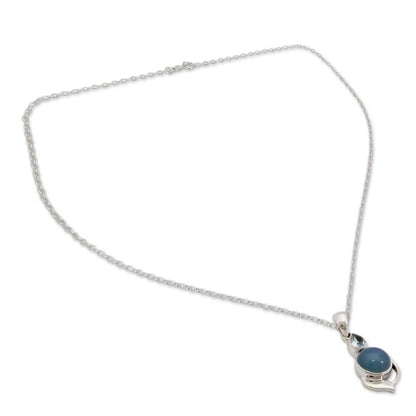 Modern Romance Chalcedony Pendant Necklace