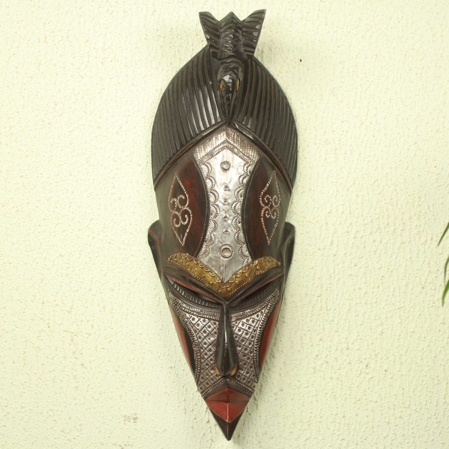 The Earth is Potent Artisan Carved Authentic African Mask from Ghana