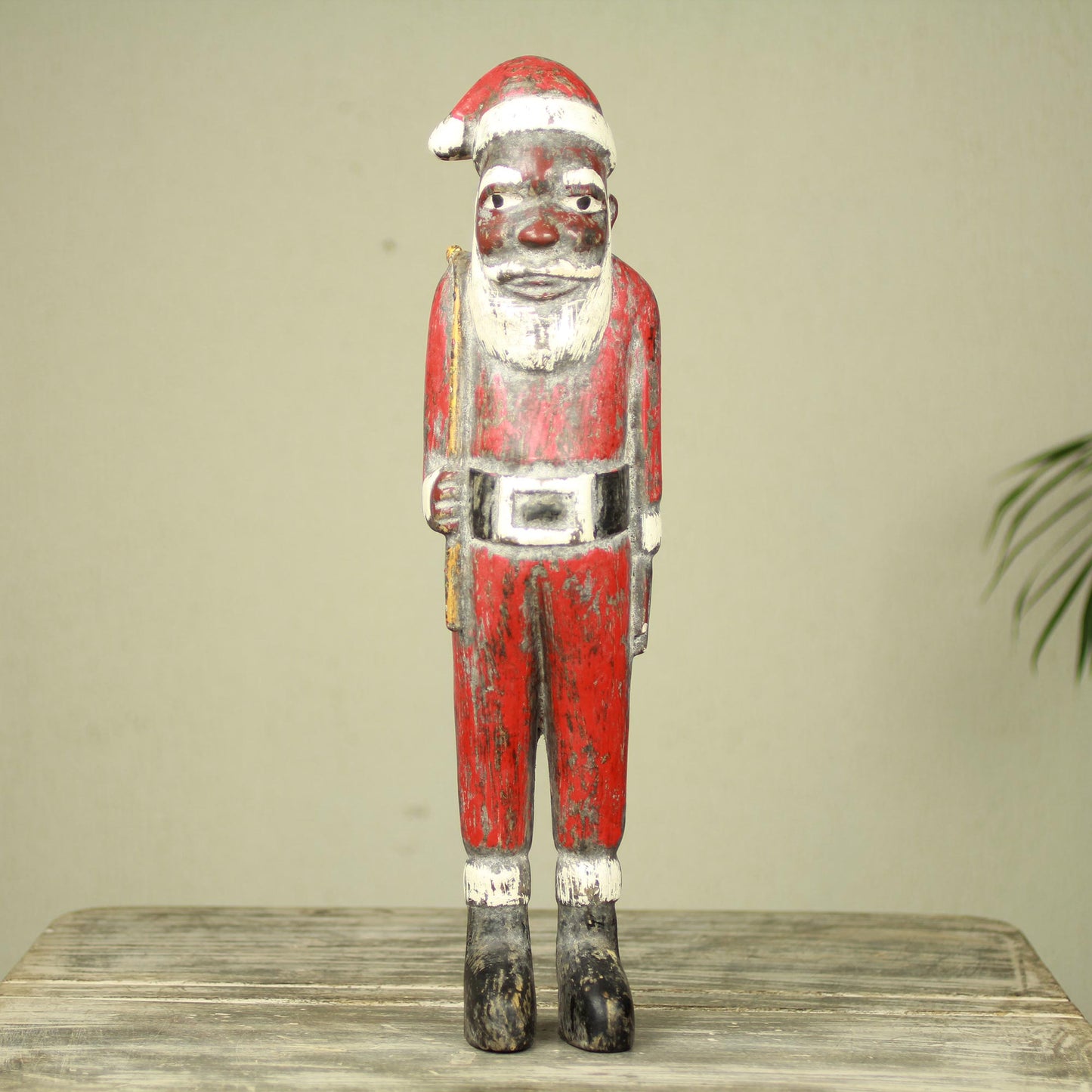 Father Christmas Unique Santa Claus African Christmas Sculpture