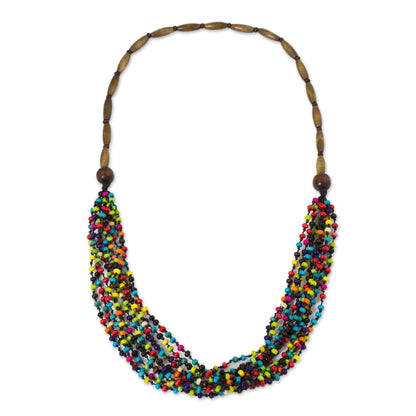 Rainbow Littleleaf Boxwood Beaded Necklace