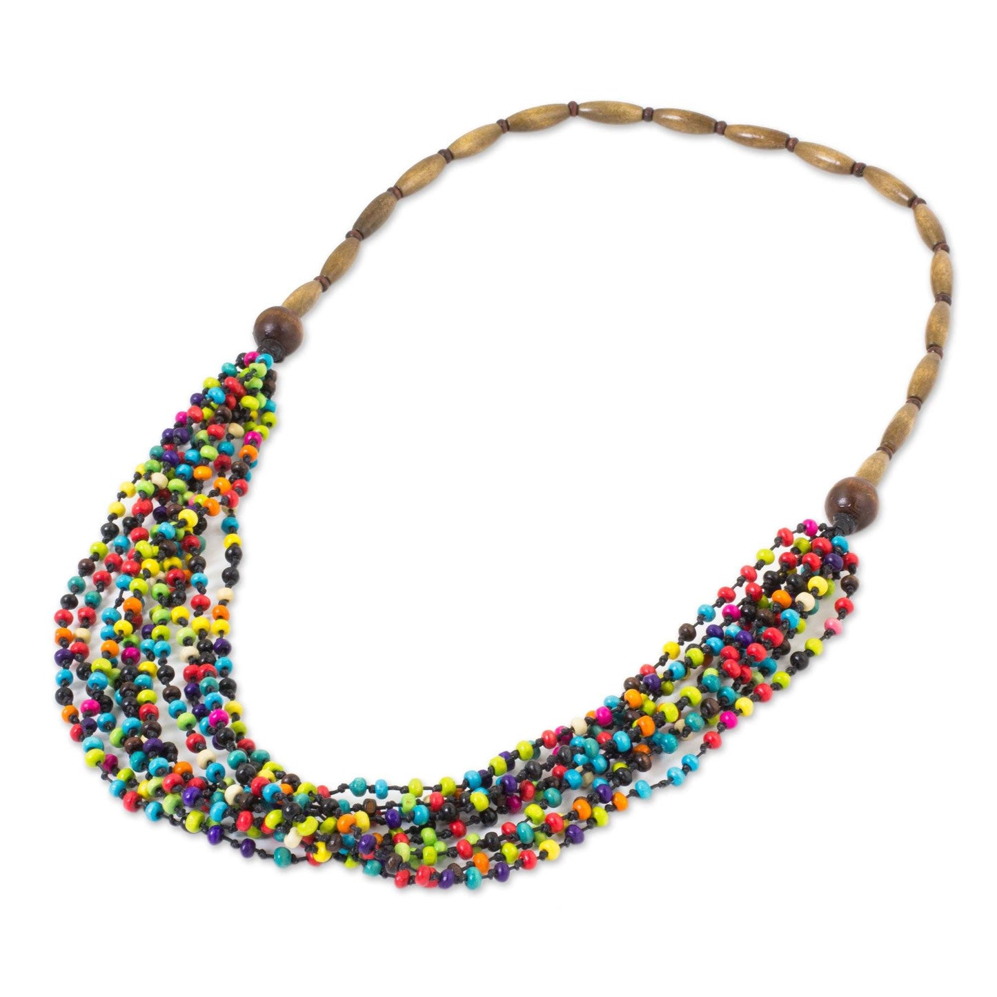 Rainbow Littleleaf Boxwood Beaded Necklace