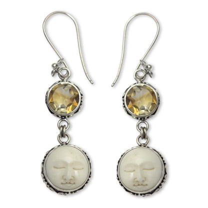 Frangipani Moon Child Dangle Earrings