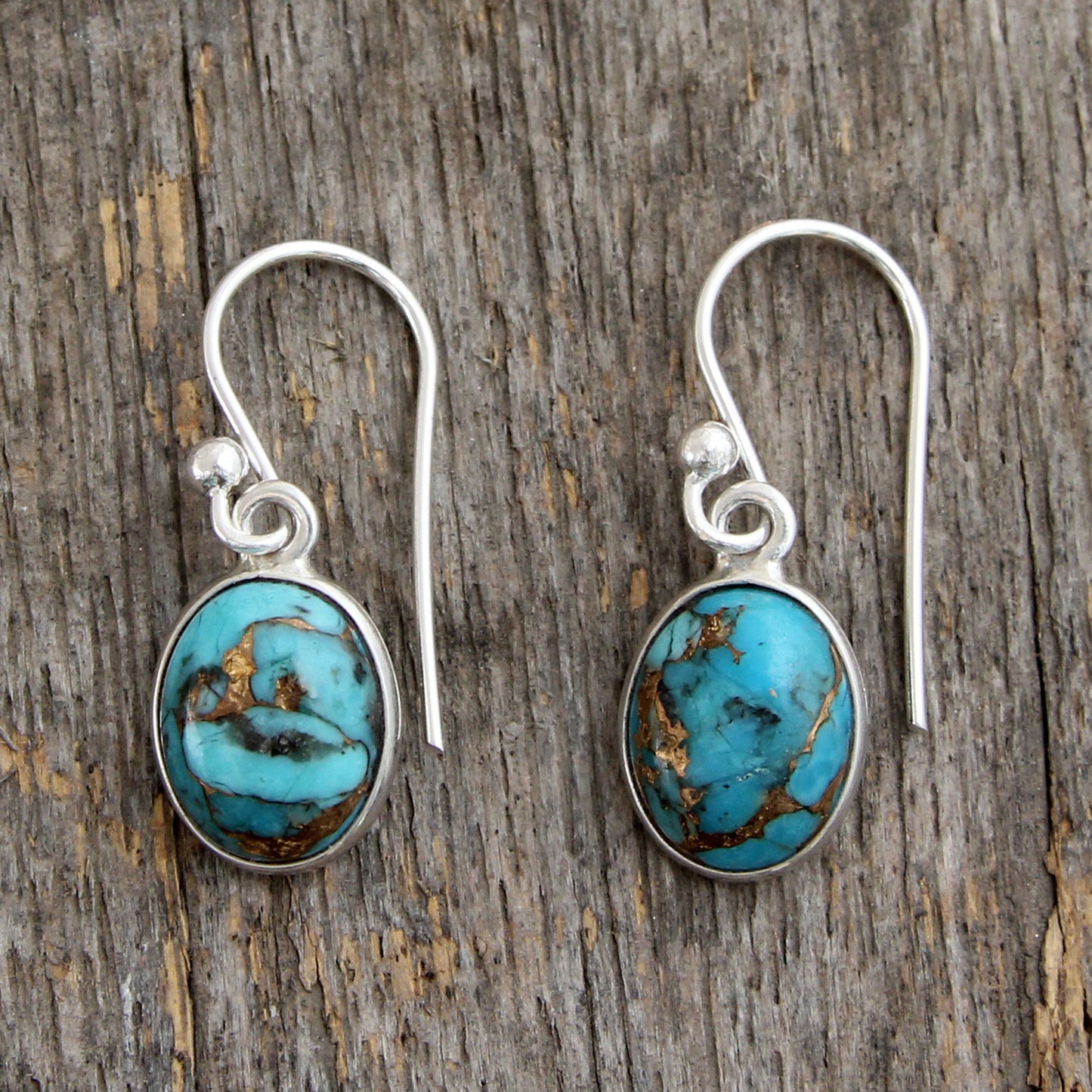 Sky Harmony Turquoise Silver Dangle Earrings