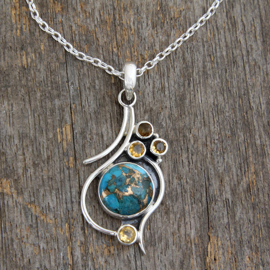 Golden Sky Pendant Necklace