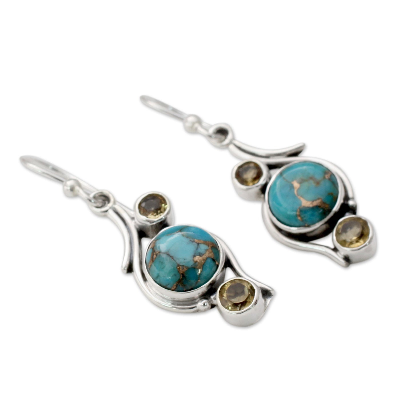 Golden Sky Turquoise Earrings