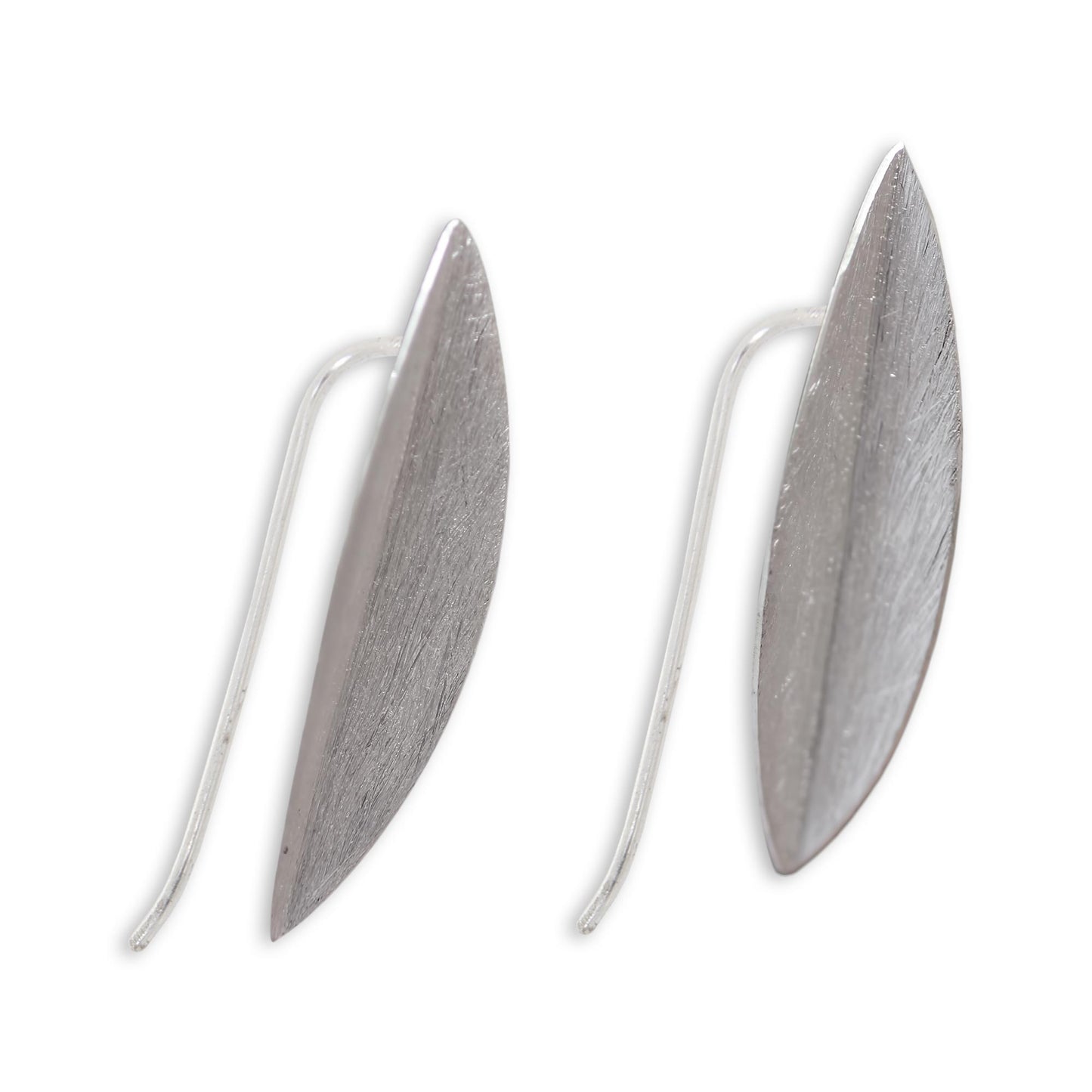 Bamboo Leaves Sterling Silver Earrings