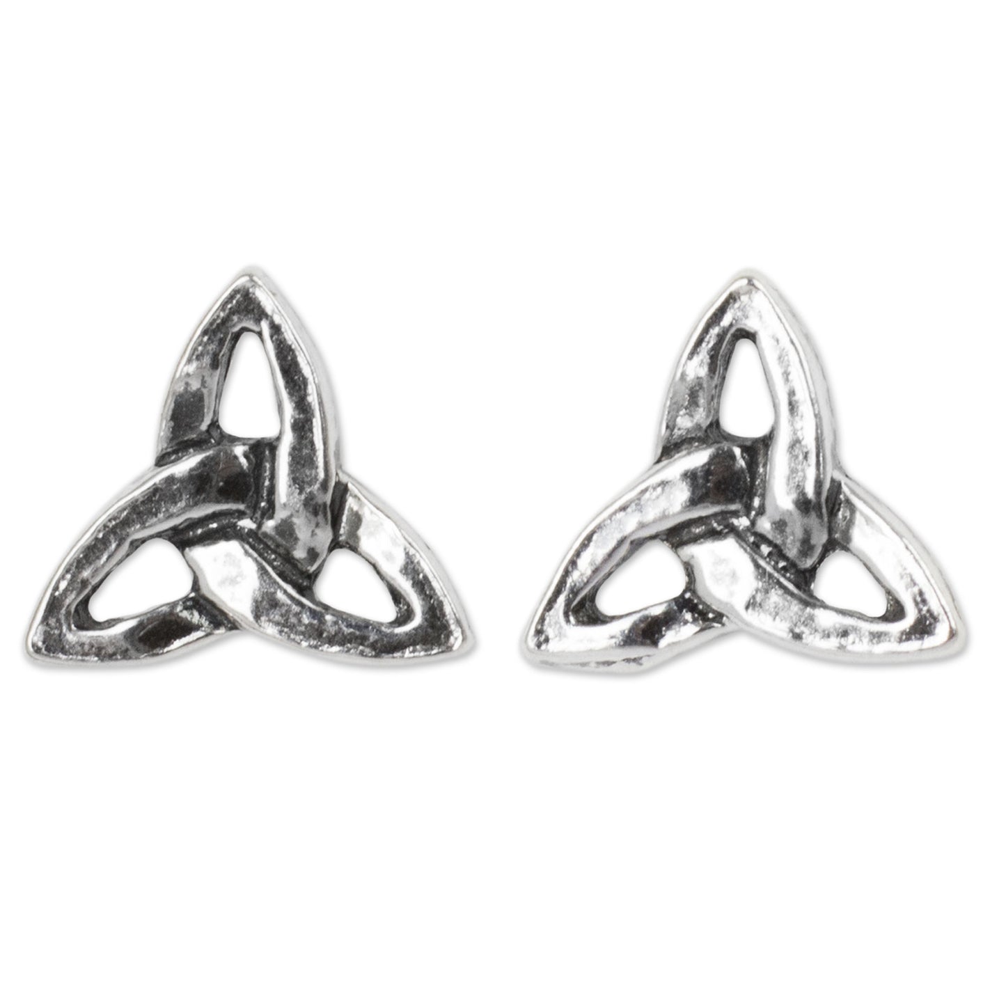 Celtic Trinity Sterling Silver Stud Earrings