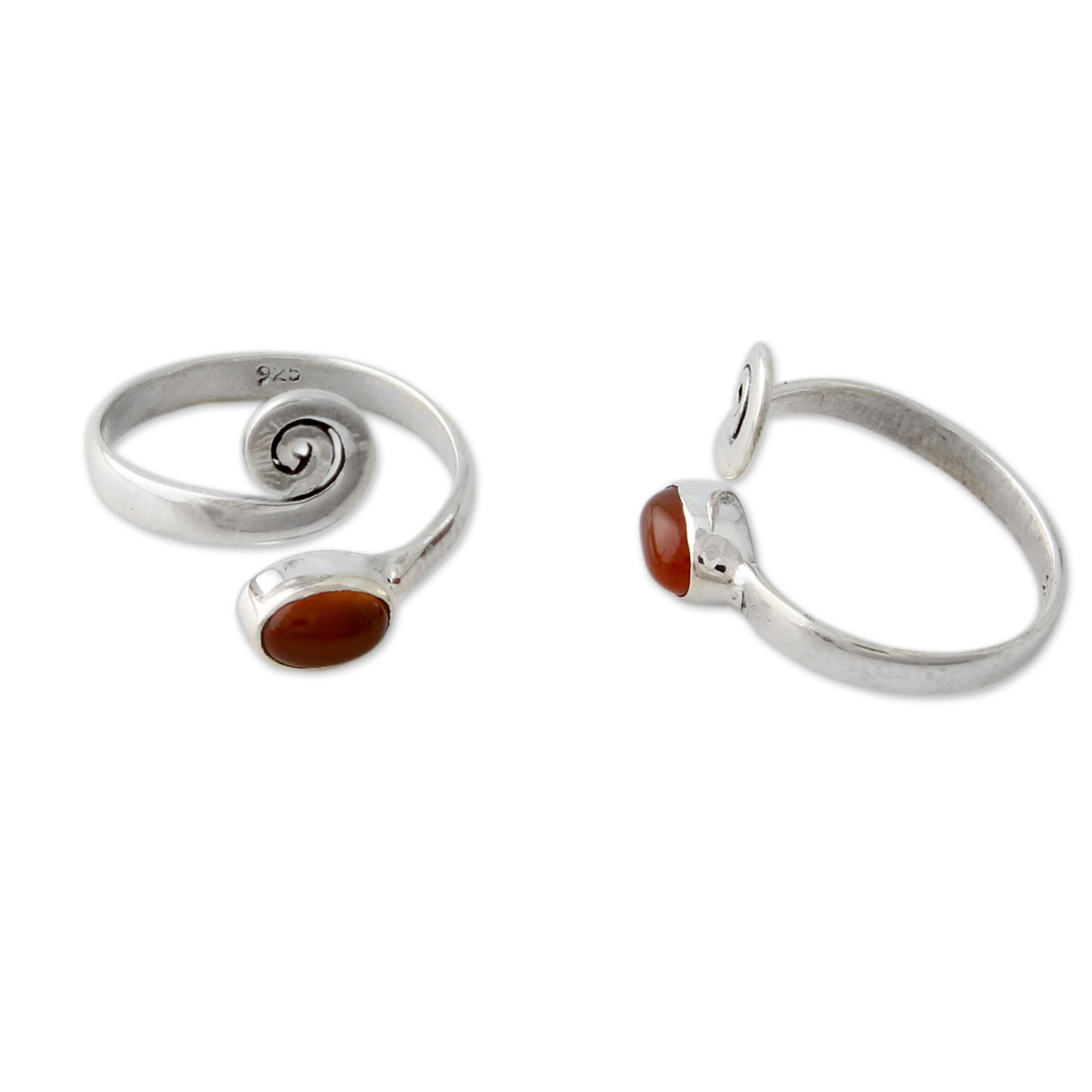 Curls' Carnelian Toe Rings