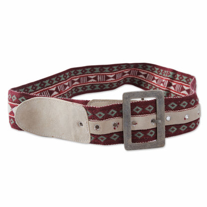 Cuzco Vibes Alpaca Blend & Suede Accent Belt