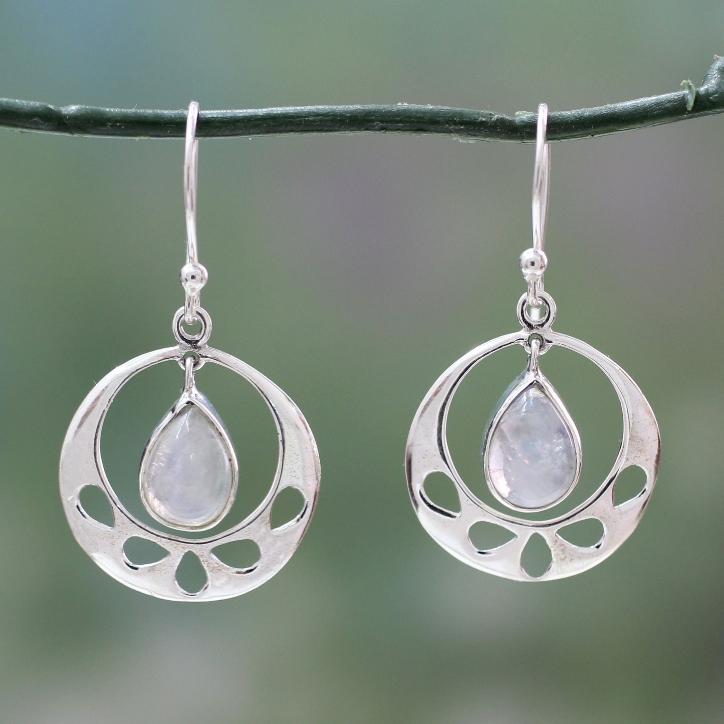 Simply Ravishing Moonstone Dangle Earrings