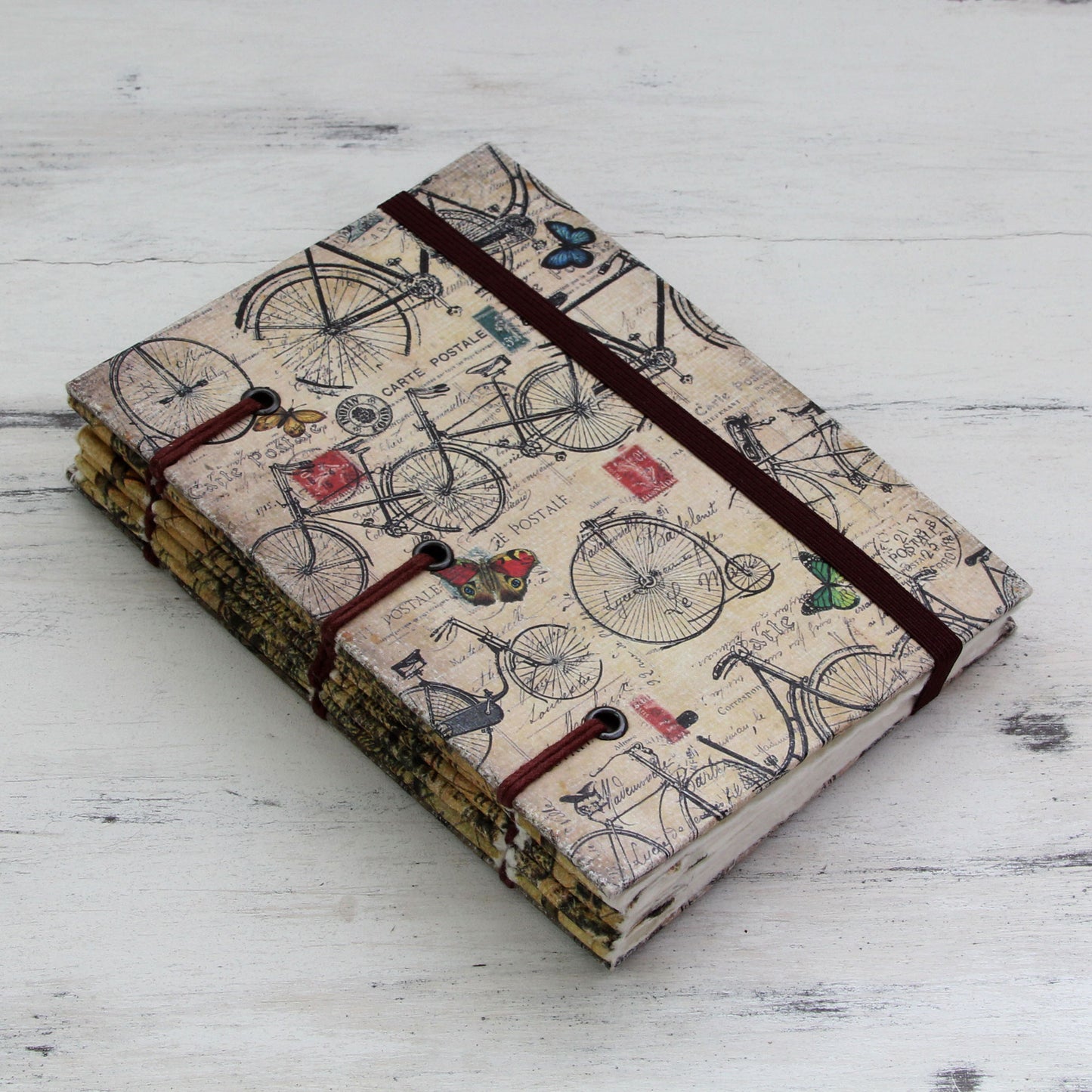 Vintage Bike Journeys Handmade Journal