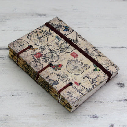 Vintage Bike Journeys Handmade Journal