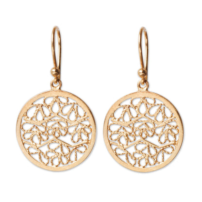 Natural Energy Gold-Plated Silver Dangle Earrings