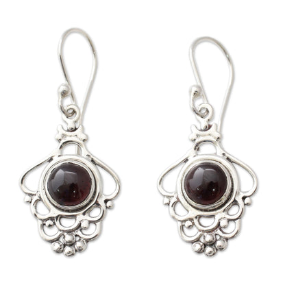 Cascading Beauty Garnet Dangle Earrings