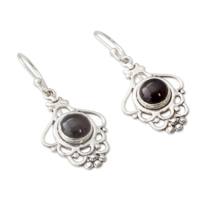 Cascading Beauty Garnet Dangle Earrings