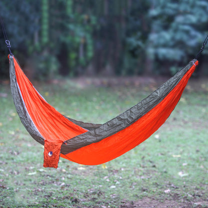 Summer Dreams Orange Green Portable Parachute Fabric Hammock (Single)