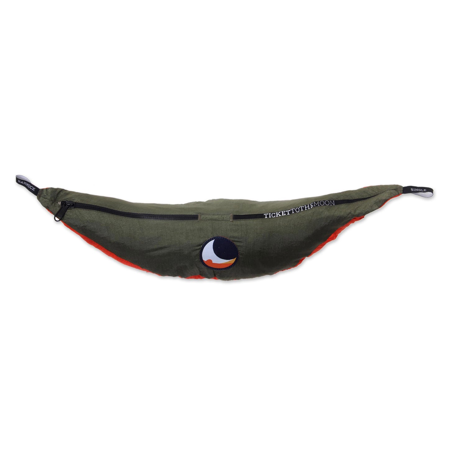 Summer Dreams Orange Green Portable Parachute Fabric Hammock (Single)