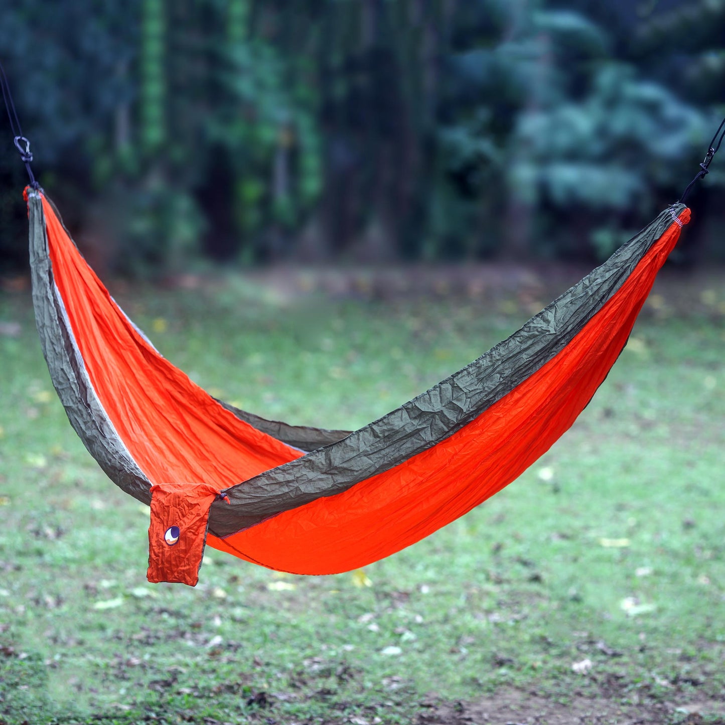 Summer Dreams Orange Green Portable Parachute Fabric Hammock (Double)