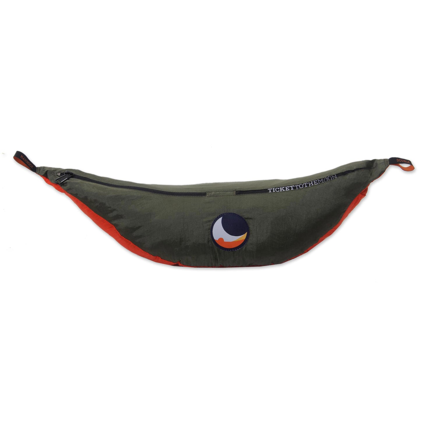 Summer Dreams Orange Green Portable Parachute Fabric Hammock (Double)