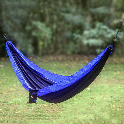 Pacific Dreams Portable Parachute Fabric Hammock Dark Light Blue (Double)