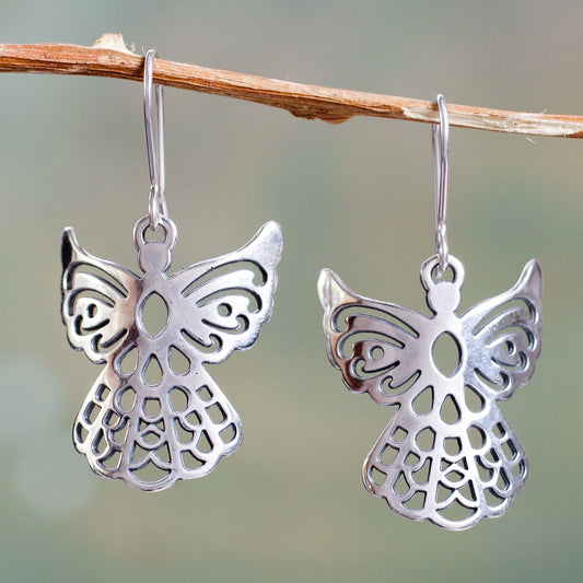 Cajamarca Angels Angelic Sterling Silver Earrings in Openwork Jewelry