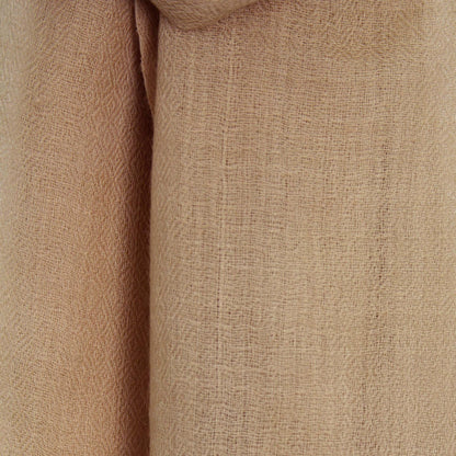 Kashmiri Tan Men's Tan Lightweight Tan Wool Scarf from India